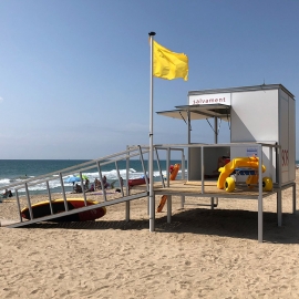 Caseta de salvamento para playa