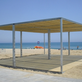 Pergola modular Dau para playa