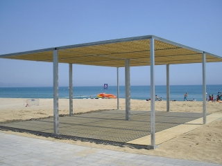 Pergola modulare Dau per spiaggia