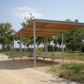 Dau wood pergola shade and rest area