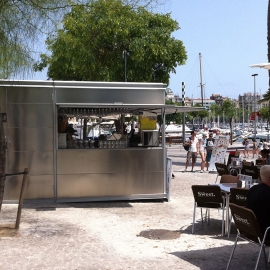 Barcelona metal bar kiosk