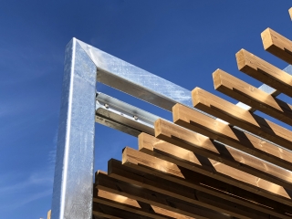 Système U pour pergola en métal et bois Système U pour pergola en métal et bois