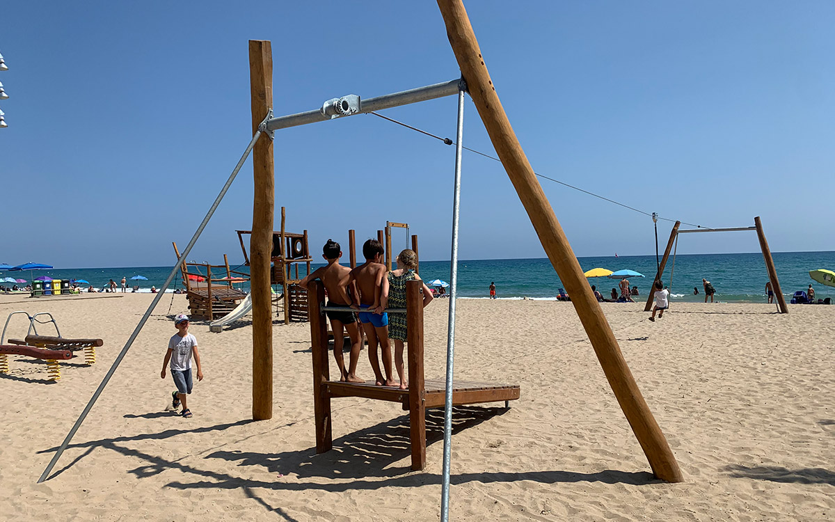 Calafell beach children's play area