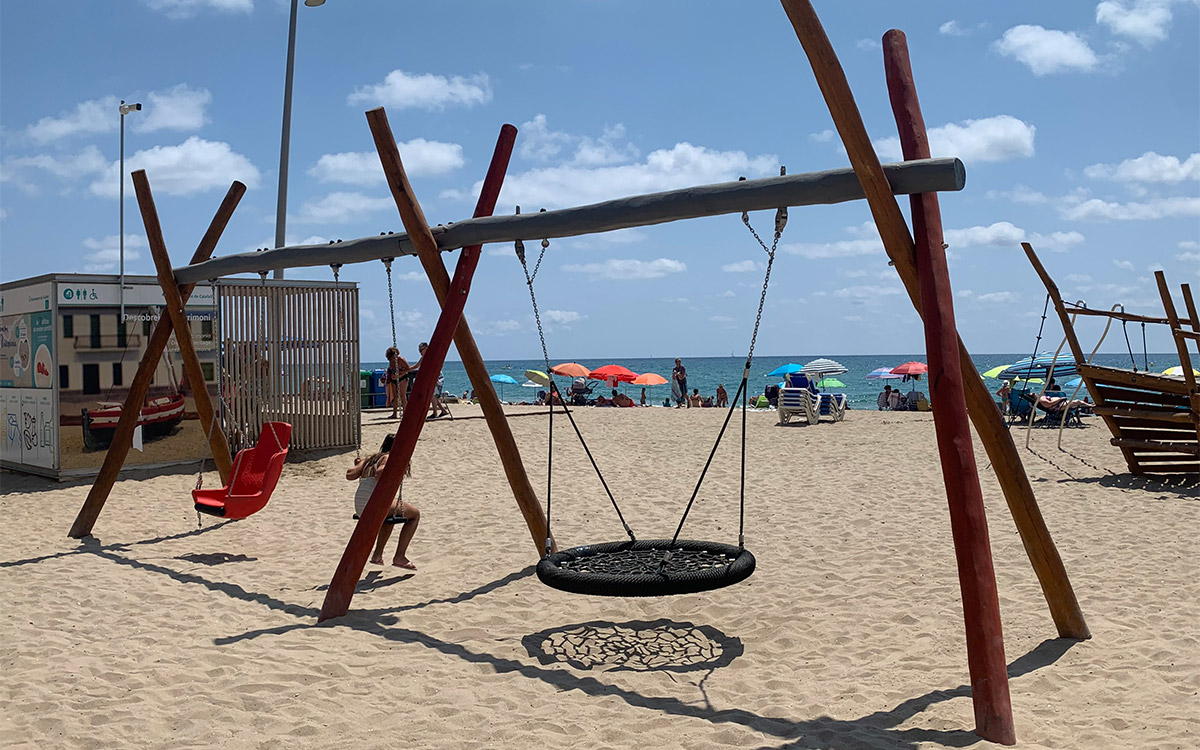 Calafell beach children's play area